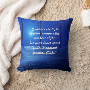 Coussin boho moderne du milieu du siècle la forêt des boul