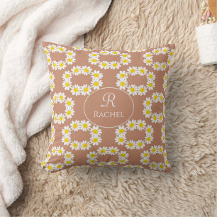 Coussin Boho Monogram Terracotta