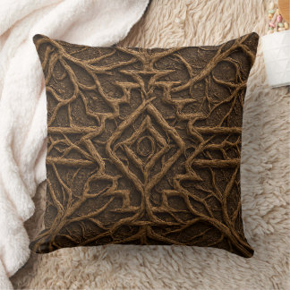 Coussin Boho Navajo Tree Root Pattern Throw Pillow