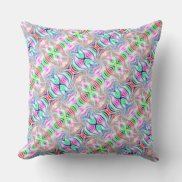 Coussin Boho réversible diagonal psychédélique