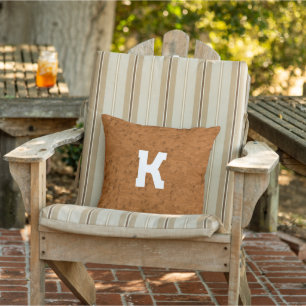 Coussin Boho Rustique Texturé Bois brun personnalisé