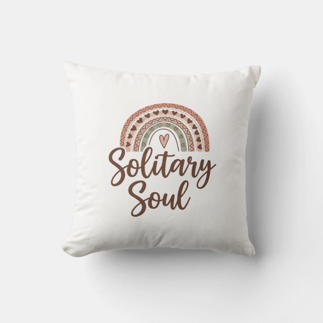 Coussin Boho style âme solitaire (Recto)