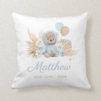 Boho Teddy Bear Baby shower Cadeau Garçon Bleu Our