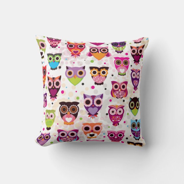 Coussin Bois Chouette Forêt Hoot Canapé de nuit Jeu d'orei (Recto)