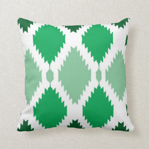 Coussin Bois Coussin-Verts de jet décoratif