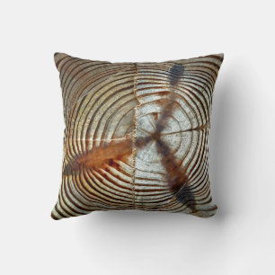 Coussin Bois de bois coupé Abstrait