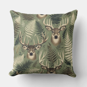 Coussin Bois de cerf et fougères