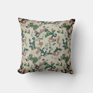 Coussin Bois de pixel terrestre