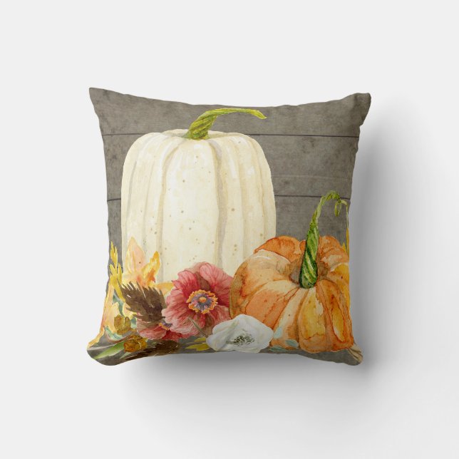 Coussin Bois rouge de feuille d'automne de pavot de (Recto)