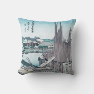 Coussin Boisage japonais Ukiyo-e de construction par