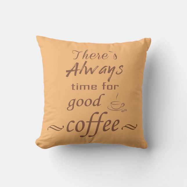Coussin Boissons de café amusantes citant la caféine boire (Recto)