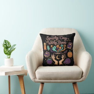 Coussin Boissons sorcières cosy et effrayantes Esthétiqu