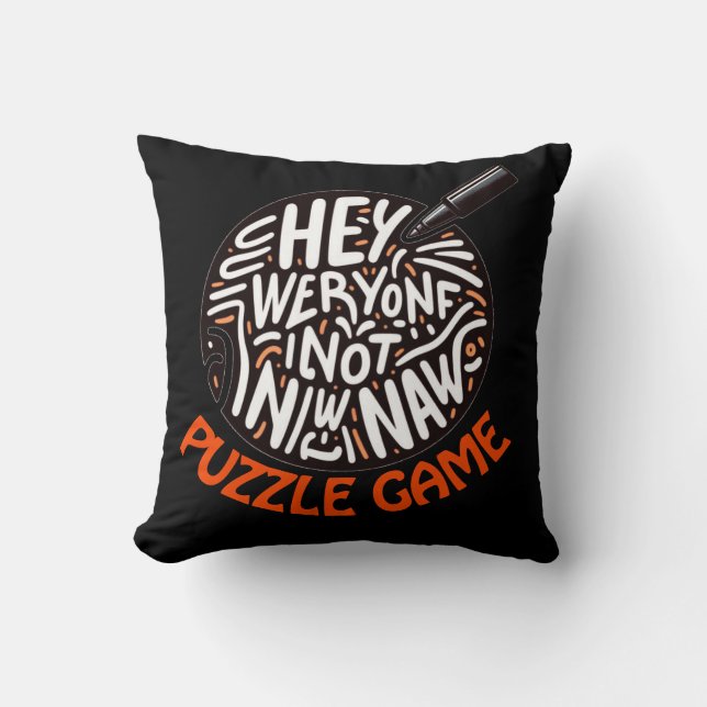 Coussin Bold Puzzle Quote Typography Art (Recto)