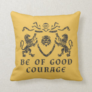 Coussin Bon carreau de blason de courage