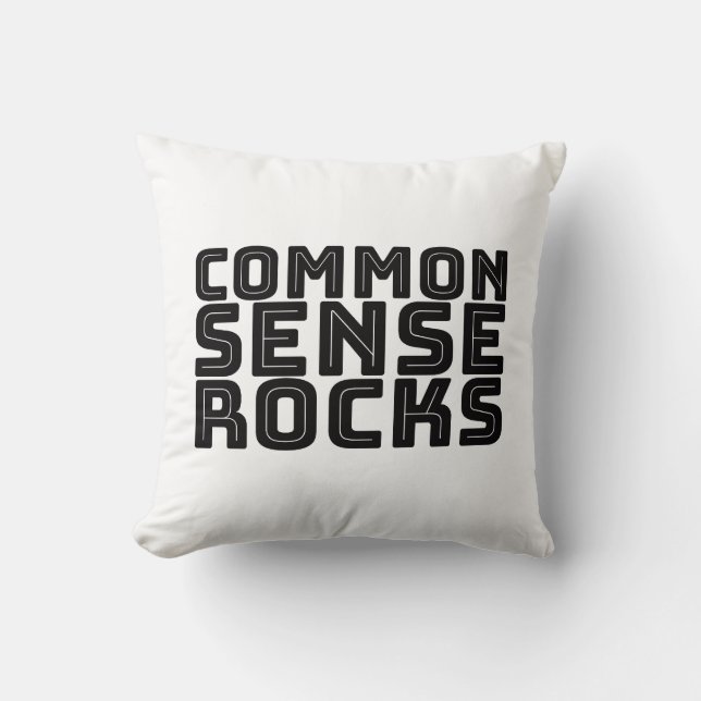 Coussin Bon sens - Humour logique (Recto)