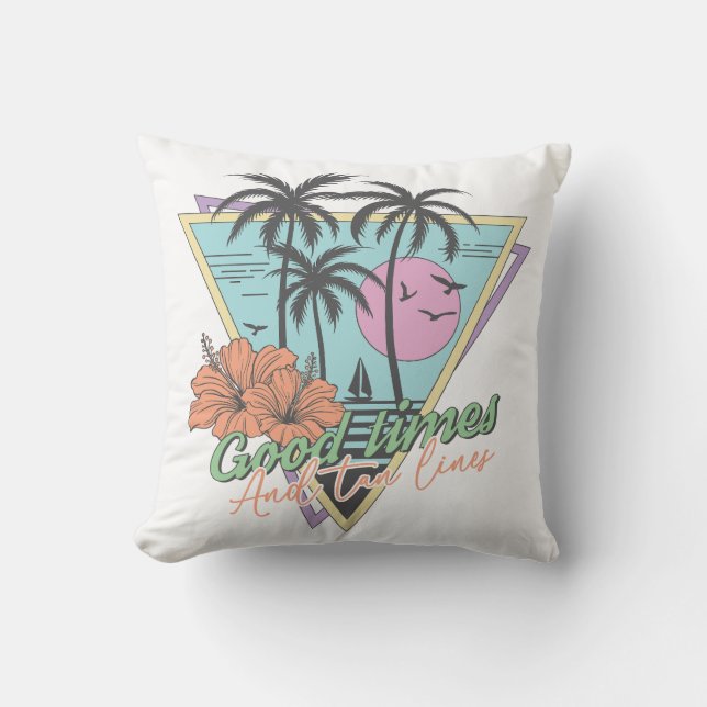 Coussin Bon Temps Et Lignes De Tan (Recto)