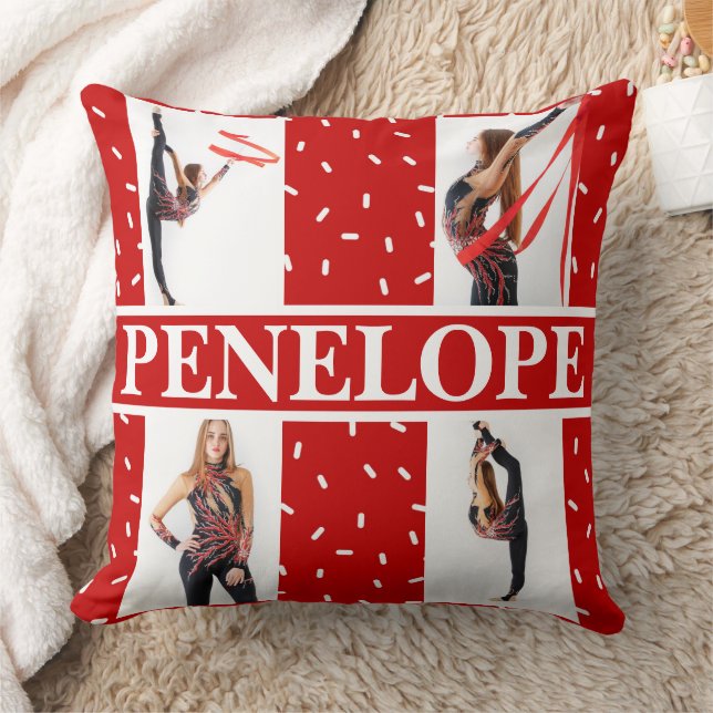 Coussin Bonbons de Noël Saupoudrer 4 Photo Collage (Couverture)