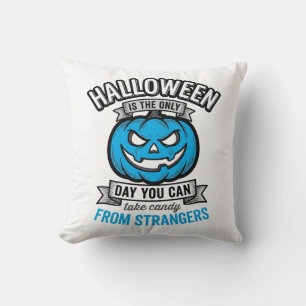 Coussin Bonbons d'Halloween de Strangers Vintage Citrouill