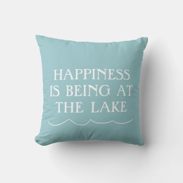 Coussin Bonheur au lac (Recto)