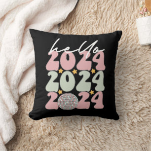 Coussin Bonjour 2024 Super Bonne année Noël