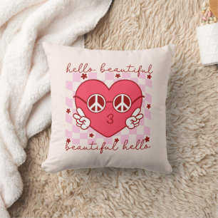 Coussin Bonjour belle   Cute et coeur