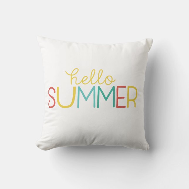 Coussin Bonjour été (Recto)