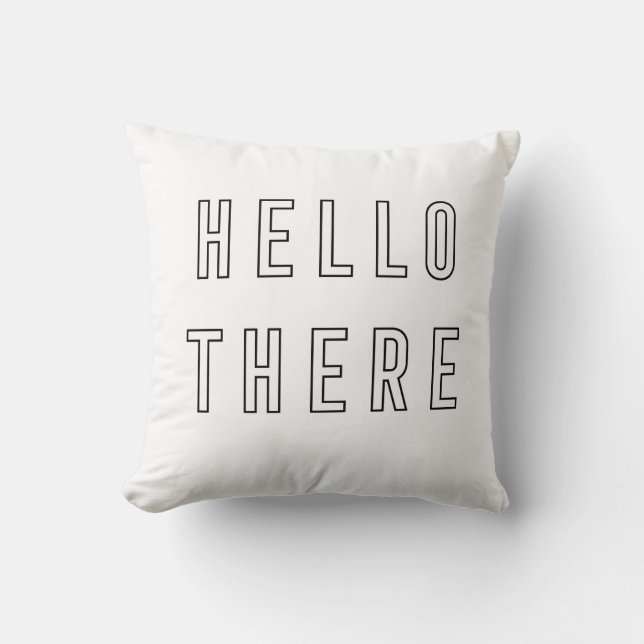 Coussin Bonjour Il Minimaliste Lettre Plan (Recto)