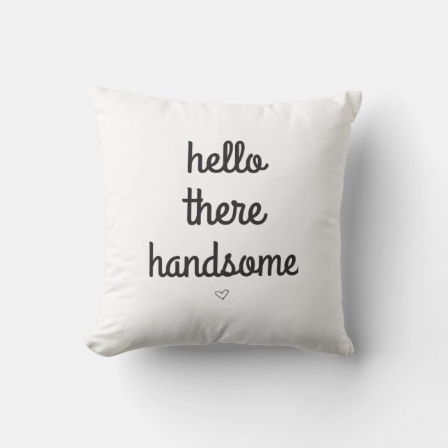 Coussin bonjour là carreau beau (Recto)