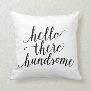 Coussin Bonjour là carreau beau de  