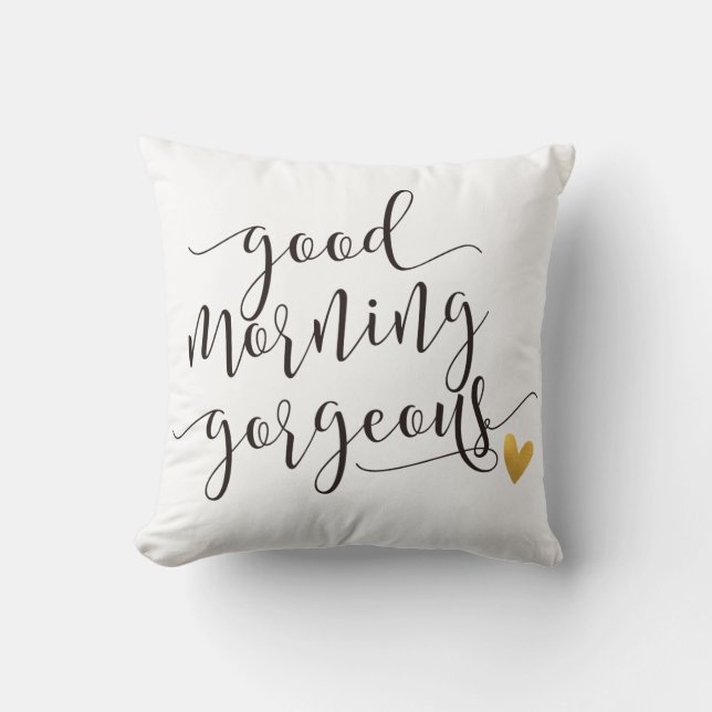 Coussin bonjour magnifique (Recto)