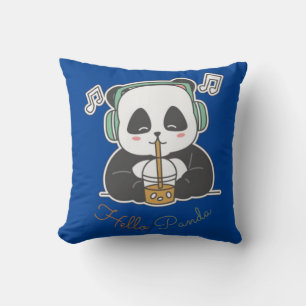 Coussin Bonjour panda