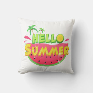 Coussin Bonjour Pastèque d'Été