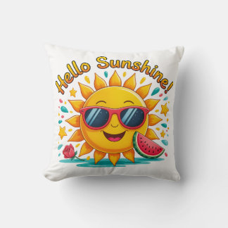 Coussin Bonjour Sunshine