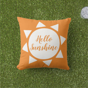 Coussin Bonjour Sunshine mignon soleil été personnalisé co
