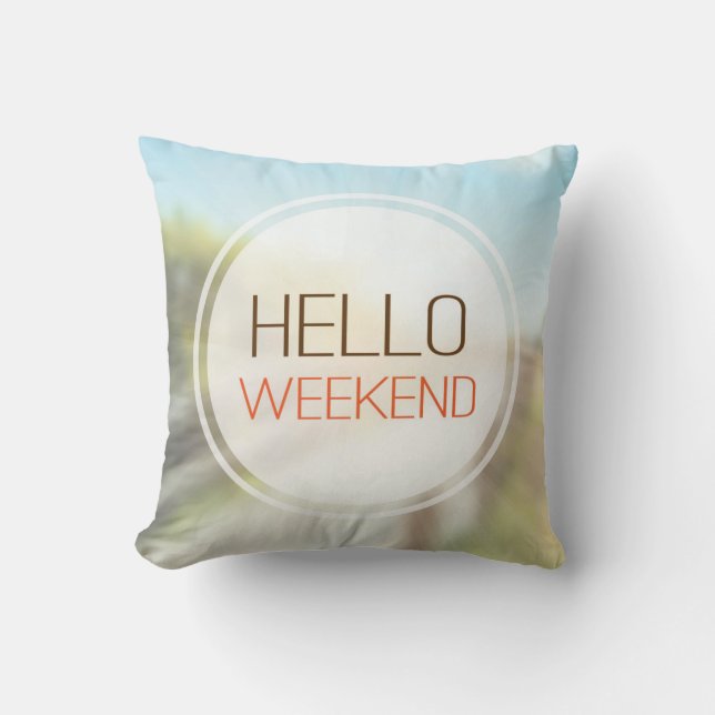 Coussin Bonjour week-end 2 (Recto)