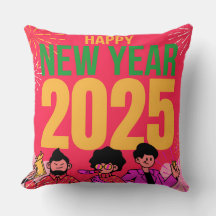Bonne année 2025 Jeu d'oreiller**