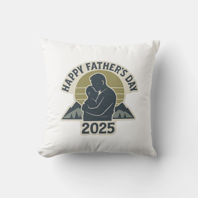 Coussin Bonne fête des pères 2025 (Recto)