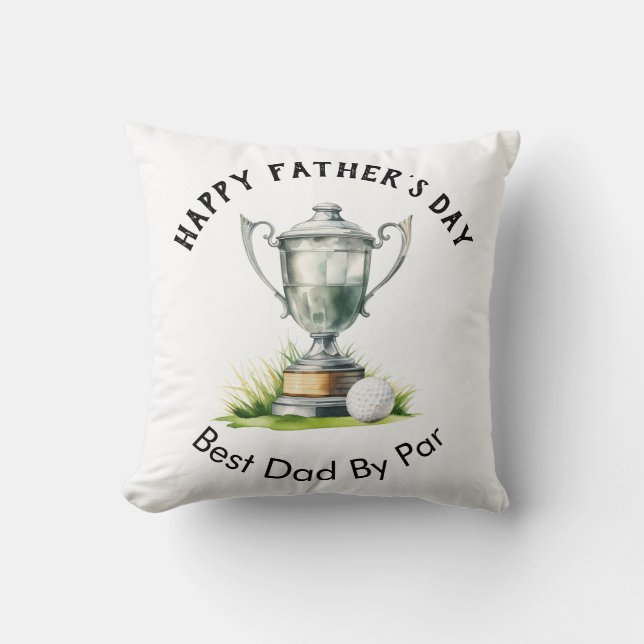 Coussin Bonne Fête des pères Meilleur Papa Par Par Golf Tr (Recto)