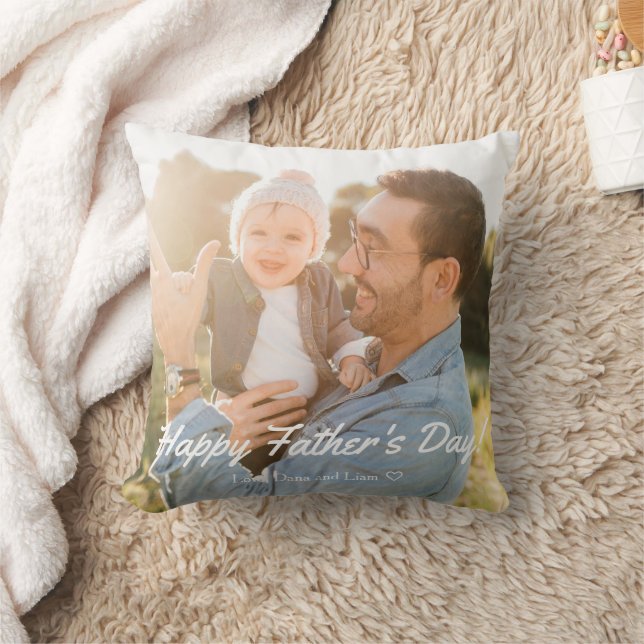 Coussin Bonne Fête des pères Meilleur papa Photo Salutatio (Couverture)