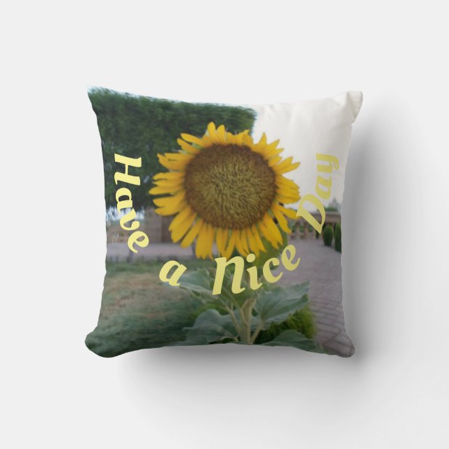 Coussin Bonne journée à tous (Recto)