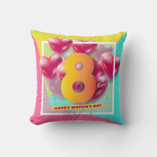 Coussin Bonne journée des femmes ! Fête internationale du 