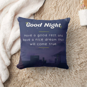 Coussin Bonne nuit Dreams Cosy Relaxant Citation Cushion