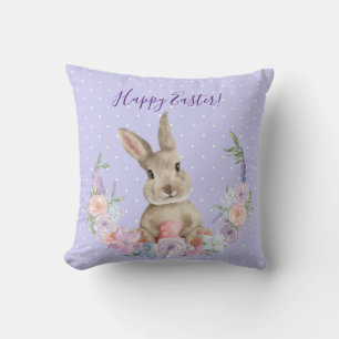 Coussin Bonne Pâques / Bon lapin lapin de printemps