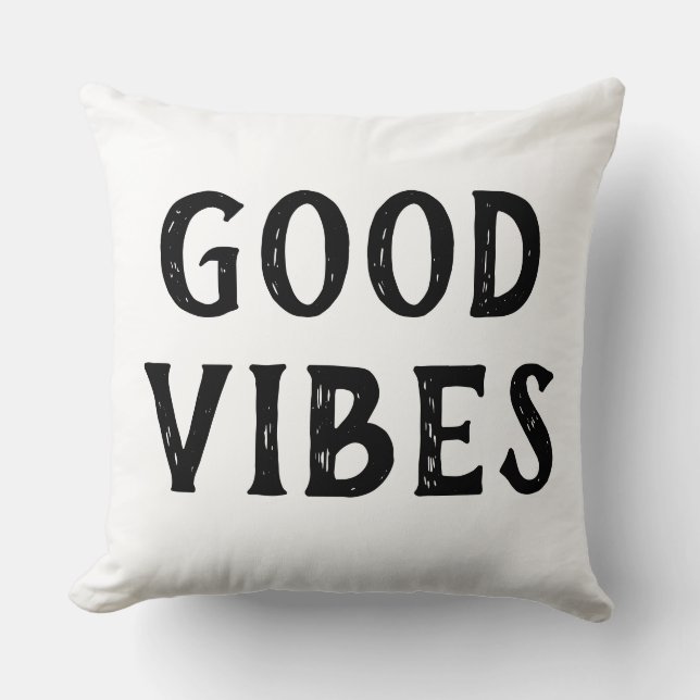 Coussin Bonnes vibrations (Recto)