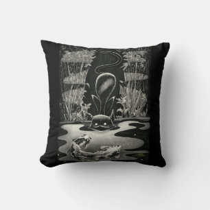 Coussin Boo Kitty Va Pêcher Jeu d'Oreiller
