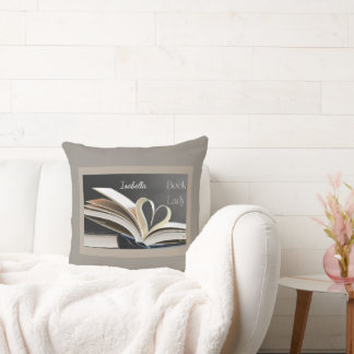 Coussin Book Lady, Personalzed Reading Hobby Gift for Her