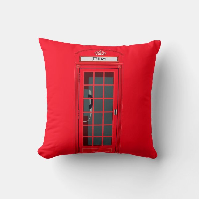 Coussin Boot téléphonique rouge Londres personnalisé (Recto)