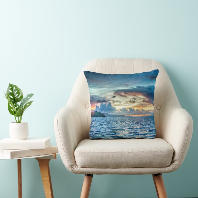 Coussin Bora Bora beau coucher de soleil (Chaise)
