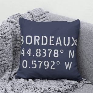 Coussin Bordeaux Latitude Longitude