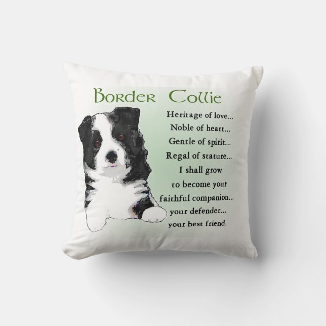 Coussin Border Collie (Recto)